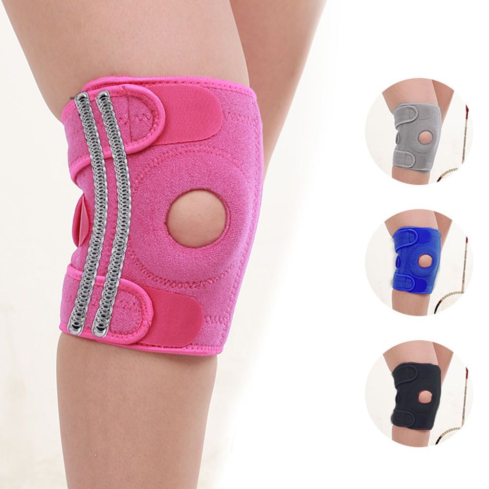 Strap cymorth Brace pen-glin gymwysadwy