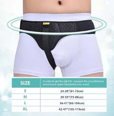 Cefnogaeth Brace Gwregys Hernia Inguinal